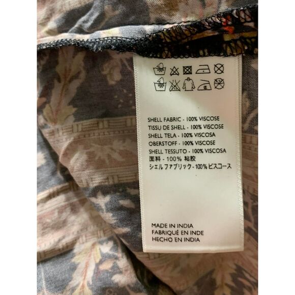 Cleobella Floral Striped Button Up Fall Pajamas, size XS - Picture 3 of 6